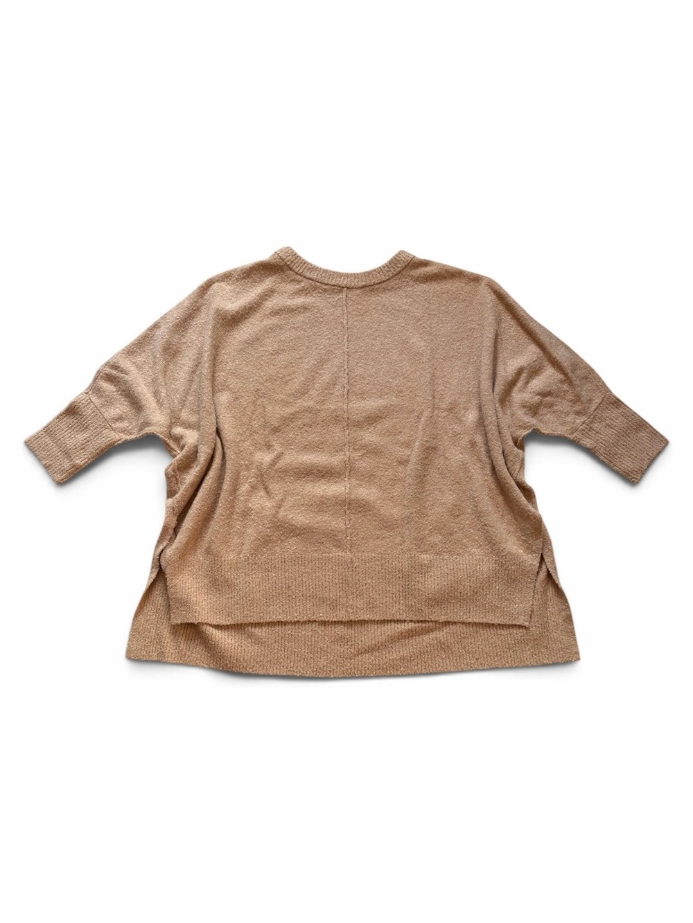 Lou & Grey Sweater Women's XS/S Camel Brown Super Soft Poncho Sleeve Cozy Knit